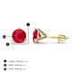 4 - Pema 6.0mm (1.90 ctw) Ruby Martini Solitaire Stud Earrings 
