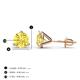 4 - Pema 6.0mm (2.40 ctw) Lab Created Yellow Sapphire Martini Solitaire Stud Earrings 