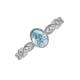 4 - Jiena Desire Oval Cut Aquamarine and Round Diamond Engagement Ring 