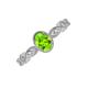 4 - Jiena Desire Oval Cut Peridot and Round Diamond Engagement Ring 