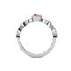 5 - Jiena Desire Oval Cut Rhodolite Garnet and Round Diamond Engagement Ring 