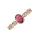 4 - Jiena Desire Oval Cut Rhodolite Garnet and Round Diamond Engagement Ring 