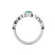 5 - Jiena Desire Oval Cut Emerald and Round Diamond Engagement Ring 