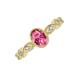 4 - Jiena Desire Oval Cut Pink Tourmaline and Round Diamond Engagement Ring 
