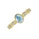 4 - Jiena Desire Oval Cut Aquamarine and Round Lab Grown Diamond Engagement Ring 