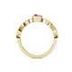 5 - Jiena Desire Oval Cut Rhodolite Garnet and Round Lab Grown Diamond Engagement Ring 
