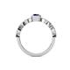 5 - Jiena Desire Oval Cut Blue Sapphire and Round Lab Grown Diamond Engagement Ring 