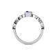 5 - Jiena Desire Oval Cut Tanzanite and Round Lab Grown Diamond Engagement Ring 
