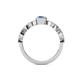 5 - Jiena Desire Oval Cut Blue Topaz and Round Lab Grown Diamond Engagement Ring 
