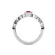 5 - Jiena Desire Oval Cut Ruby and Round Lab Grown Diamond Engagement Ring 