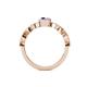 5 - Jiena Desire Oval Cut Tanzanite and Round Lab Grown Diamond Engagement Ring 