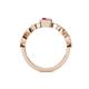 5 - Jiena Desire Oval Cut Rhodolite Garnet and Round Lab Grown Diamond Engagement Ring 
