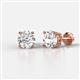Alina IGI Certified Lab Grown Diamond (6.5mm) Solitaire Stud Earrings 