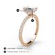 4 - Charlotte Desire 7x5 mm Emerald Cut and Round Diamond Hidden Halo Engagement Ring 