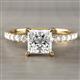 6 - Aurin GIA Certified 6.00 mm Princess Diamond and Diamond Engagement Ring 