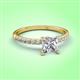 3 - Aurin 6.00 mm Round Forever One Moissanite and Diamond Engagement Ring 