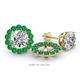 1 - Serena 0.70 ctw (2.00 mm) Round Emerald Jackets Earrings 