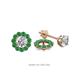 1 - Serena 0.45 ctw (2.00 mm) Round Emerald Jackets Earrings 
