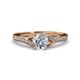 3 - Grianne Signature 1.25 ctwIGI Certified Round Lab Grown Diamond (VS1/F) and Natural Diamond Engagement Ring 