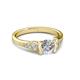 2 - Alana Signature 1.33 ctw IGI Certified Round Lab Grown Diamond (VS1/F) and Natural Diamond Engagement Ring 