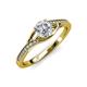 4 - Grianne Signature 1.25 ctwIGI Certified Round Lab Grown Diamond (VS1/F) and Natural Diamond Engagement Ring 