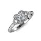 4 - Kyra Signature 1.25 ctw  IGI Certified Round Lab Grown Diamond (VS1/F) and Natural Diamond Engagement Ring 