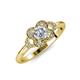 4 - Kyra Signature 1.25 ctw IGI Certified Round Lab Grown Diamond (VS1/F) and Natural Diamond Engagement Ring 