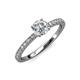 4 - Della Signature 1.30 ctw IGI Certified Round Lab Grown Diamond (VS1/F) and Natural Diamond Halo Engagement Ring 