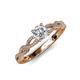 3 - Anwil Signature 1.24 ctw IGI Certified Lab Grown Diamond Round (6.50 mm) & Natural Diamond (1.10 mm) Engagement Ring 