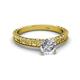 3 - Florian Classic 1.00 ct IGI Certified Lab Grown Diamond Round (6.50 mm) Solitaire Engagement Ring 