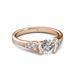 6 - Alana Signature 1.33 ctw IGI Certified Round Lab Grown Diamond (VS1/F) and Natural Diamond Engagement Ring 