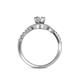 5 - Nebia Signature 1.38 ctw IGI Certified Round Lab Grown Diamond (VS1/F) and Natural Diamond Engagement Ring 