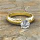3 - Eudora Classic 1.00 ct IGI Certified Lab Grown Diamond Round (6.50 mm) Solitaire Engagement Ring 