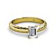 2 - Eudora Classic 1.00 ct IGI Certified Lab Grown Diamond Emerald Cut (7x5 mm) Solitaire Engagement Ring 
