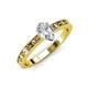3 - Niah Classic 0.75 ct IGI Certified Lab Grown Diamond Pear Shape (7x5 mm) Solitaire Engagement Ring 