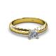 2 - Eudora Classic 1.00 ct IGI Certified Lab Grown Diamond Princess Cut (5.50 mm) Solitaire Engagement Ring 
