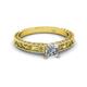 2 - Florie Classic 1.00 ct IGI Certified Lab Grown Diamond Princess Cut (5.50 mm) Solitaire Engagement Ring 