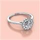 2 - Caline Desire 1.24 ctw IGI Certified Lab Grown Diamond Round (5.80 mm) & Natural Diamond Round (1.60 mm) Halo Engagement Ring 