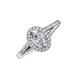 3 - Deborah Desire 1.43 ctw (8x6 mm) IGI Certified Oval Cut Lab Grown Diamond (VS1/F) and Natural Diamond Twist Rope Split Shank Halo Engagement Ring 