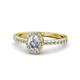 1 - Verna Desire 1.88 ctw IGI Certified Lab Grown Diamond Oval Cut (8x6 mm) & Natural Diamond Round (1.40 mm) Halo Engagement Ring 