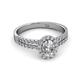 2 - Amaya Desire 1.43 ctw IGI Certified Lab Grown Diamond Oval Cut (7x5 mm) & Natural Diamond Round (1.50 mm) Halo Engagement Ring 
