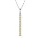 1 - Stephanie 0.30 ctw (1.80 mm) Round Natural Diamond and Yellow Sapphire Vertical Pendant Necklace 