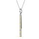 2 - Stephanie 0.30 ctw (1.80 mm) Round Natural Diamond and Yellow Sapphire Vertical Pendant Necklace 