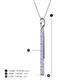 4 - Stephanie 0.30 ctw (1.80 mm) Round Natural Diamond and Tanzanite Vertical Pendant Necklace 
