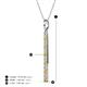 4 - Stephanie 0.25 ctw (1.80 mm) Round Natural Diamond and Citrine Vertical Pendant Necklace 