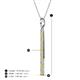 4 - Stephanie 0.33 ctw (1.80 mm) Round Natural Diamond and Yellow Diamond Vertical Pendant Necklace 