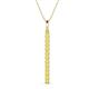 1 - Stephanie 0.30 ctw (1.80 mm) Round Yellow Sapphire Vertical Pendant Necklace 