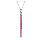 2 - Stephanie 0.32 ctw (1.80 mm) Round Pink Sapphire Vertical Pendant Necklace 