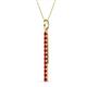 2 - Stephanie 0.32 ctw (1.80 mm) Round Ruby Vertical Pendant Necklace 