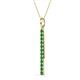 2 - Stephanie 0.20 ctw (1.80 mm) Round Emerald Vertical Pendant Necklace 